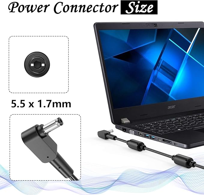 280W 14.36A 19.5V AC Charger for Acer Predator Helios 300 PH315-55 PH315-52 - Image 2