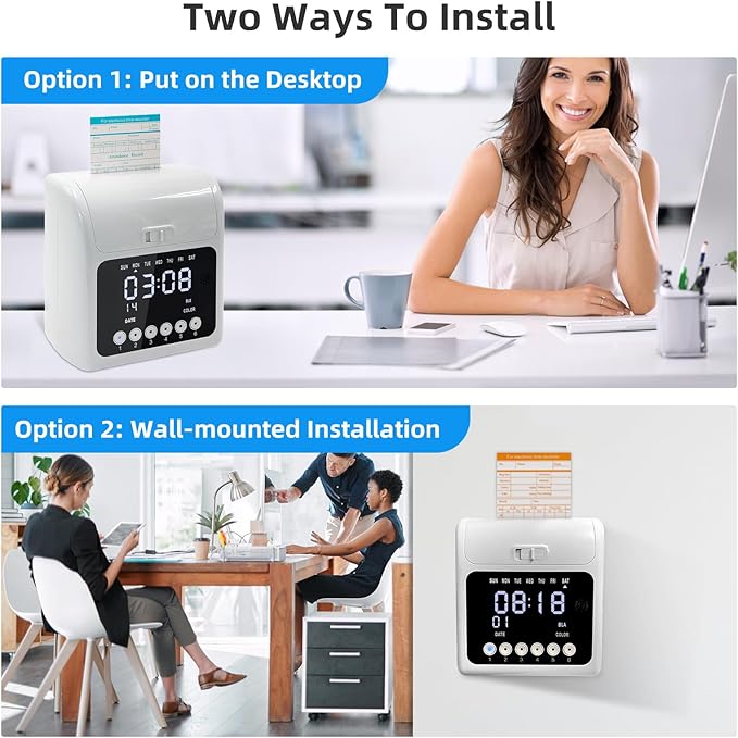 Time Clock with Passcode, Auto-Align Time Clocks - Image 6