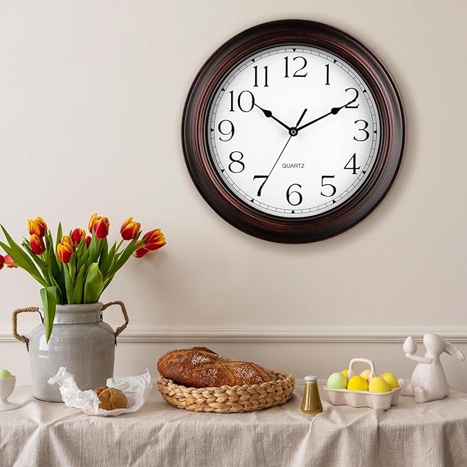 KECYET Wall Clock 10 Inch Battery Operated Silent Non-Ticking Wall Clock - Image 6