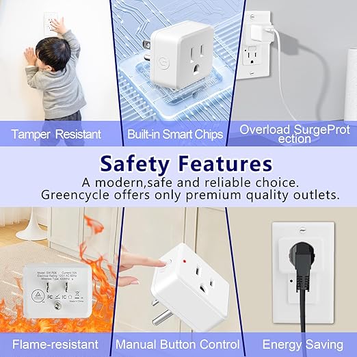 Greencycle Remote Control Outlet, 2 Wireless Light Switches and 2 Outlet Plugs - Image 4