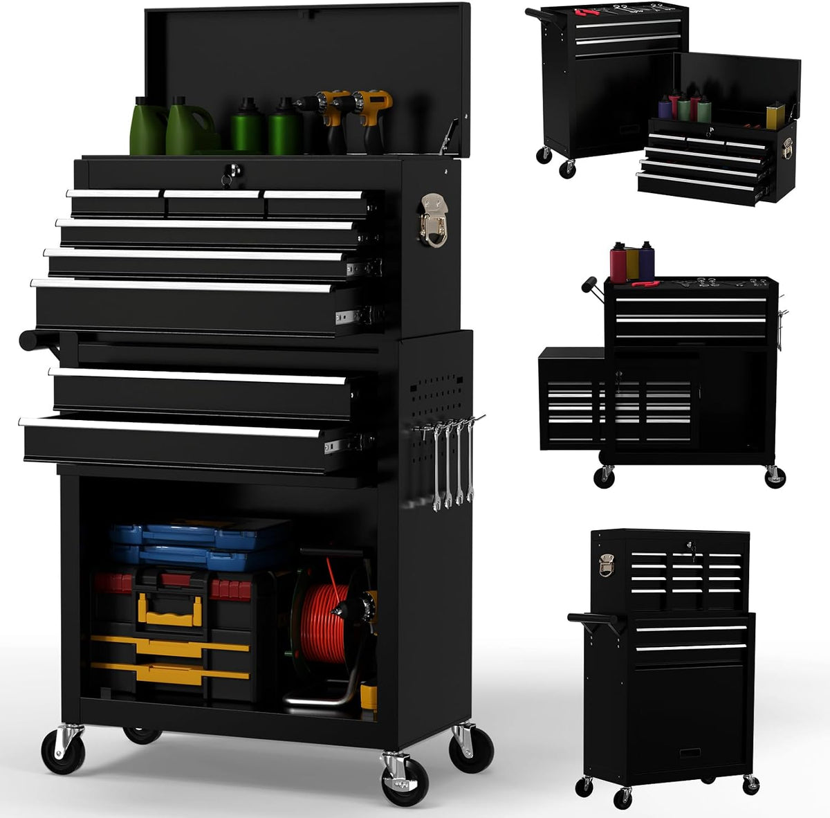 8 drawer rolling tool chest, large capacity rolling, main product view