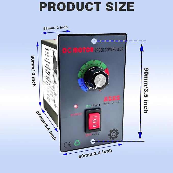 URANT DC12V - 60V/20A Motor Speed Controller, - Image 3