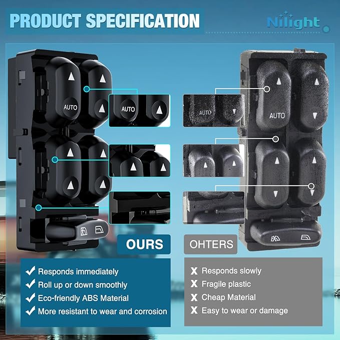 Nilight Power Master Window Switch Compatible - Image 9