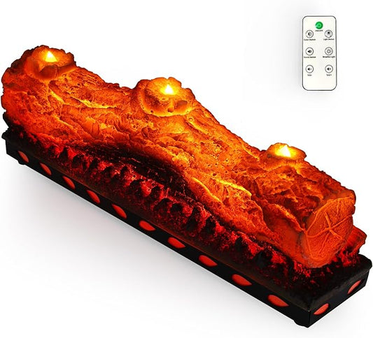 Electric Fireplace Logs Realistic Flame Effect by Dainiqukanhai
