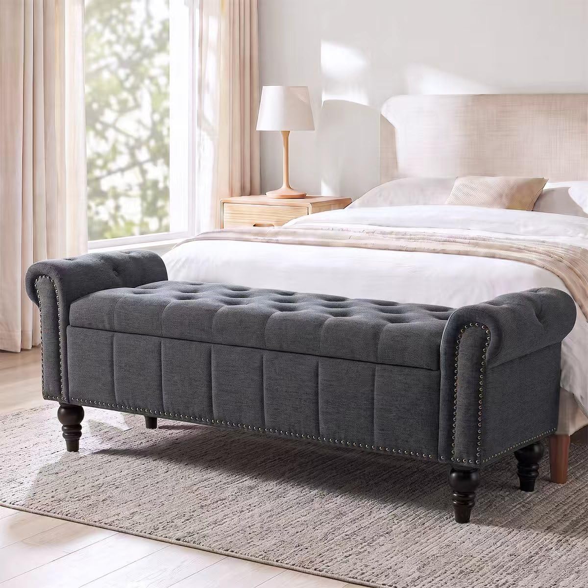 homeflex 58" storage bench for bedroom, end of, main product view