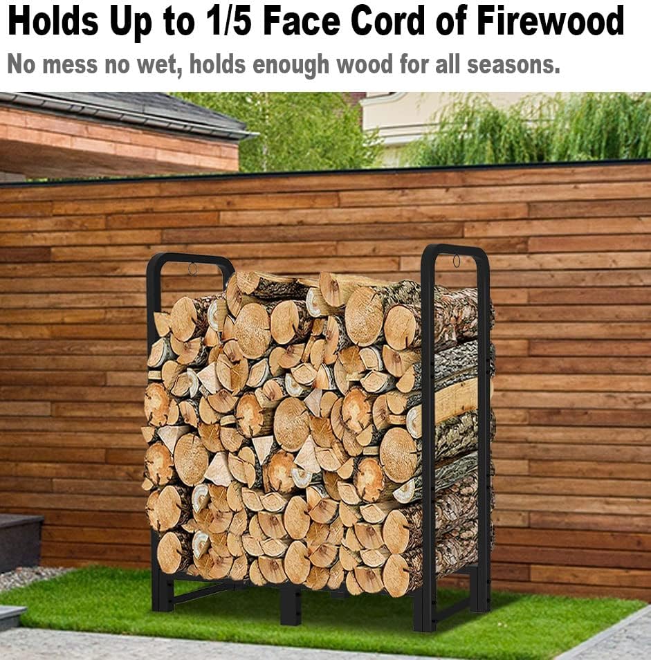 3ft firewood rack stand heavy duty logs holder, package contents