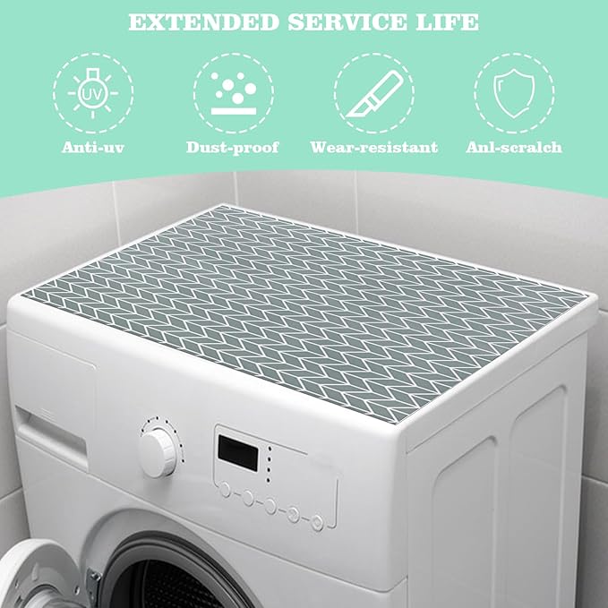 Actvty Washer and Dryer Covers for the Top, 2 Pieces 25.6'' x 23.6'' Washer - Image 5