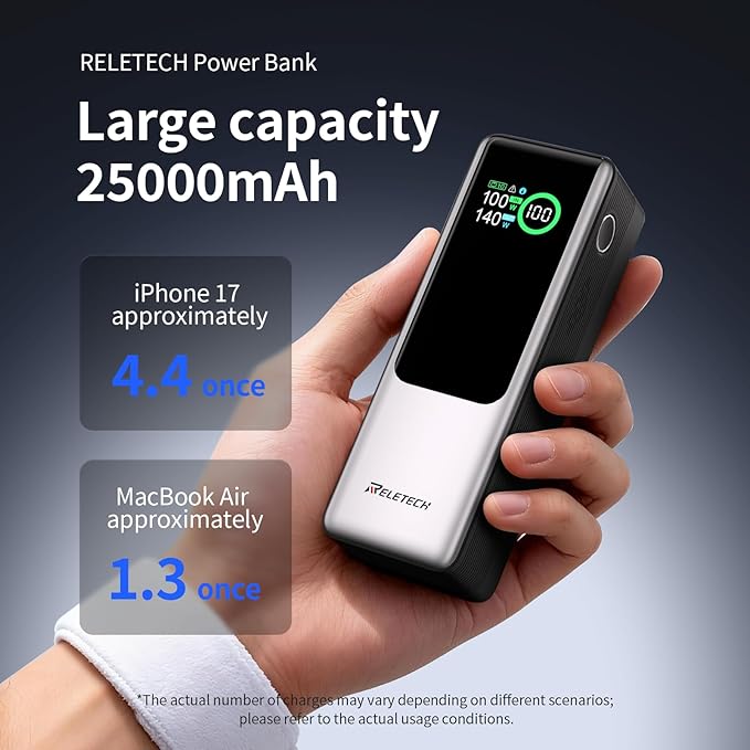 Reletech 140W Portable Fast Charger 25000mAh - Image 4