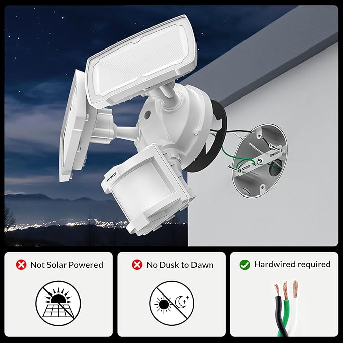 LEPOWER 30W LED Security Lights Motion Sensor Outdoor, IP65 Waterproof - Image 2