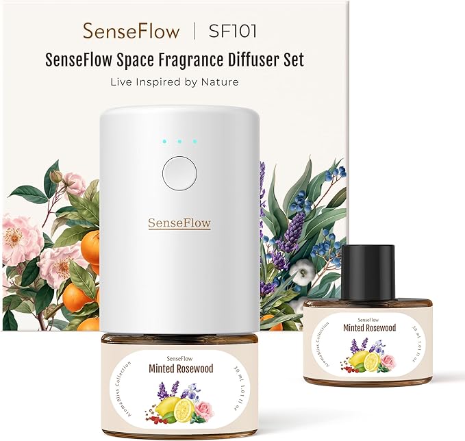 SF101 Pro Plug In Air Freshener, Waterless Essential Oil Diffuser, Non-Toxic by SenseFlow
