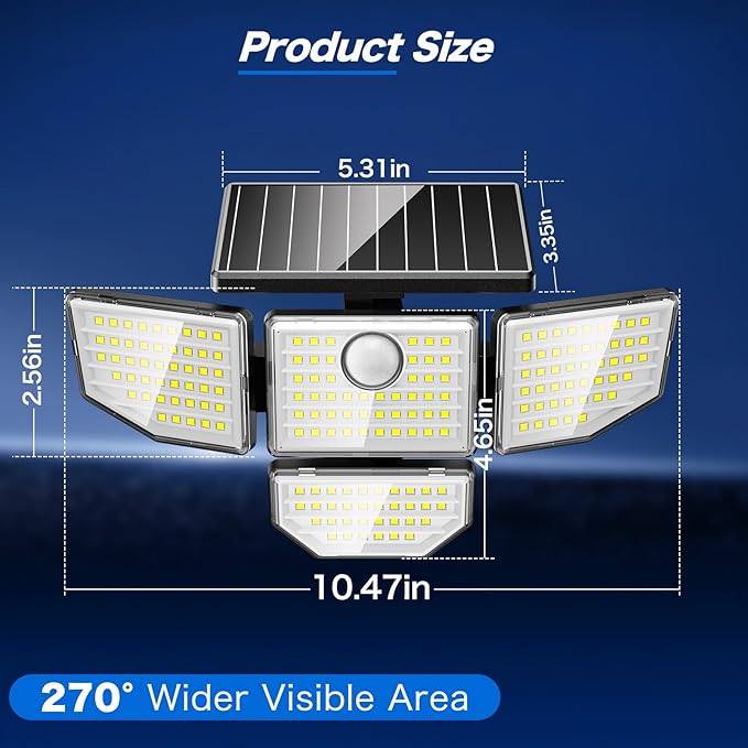 Adewalk 3000LM Outdoor Solar Light - Image 7