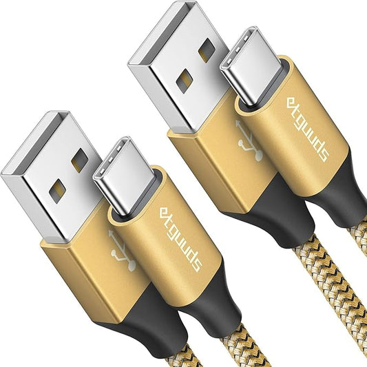 etguuds USB A to USB C Cable 6.6ft, 3A Fast Charging Type C Charger Cord by etguuds