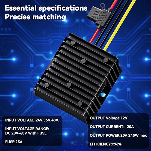 36V 48V to 12V 20A Step Down Converter-Golf Cart Voltage Reducer - Image 2