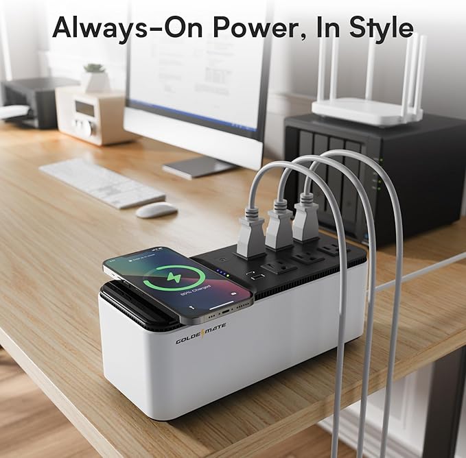 GOLDENMATE 600VA/360W Lithium UPS Battery Backup and Surge Protector, Backup - Image 8