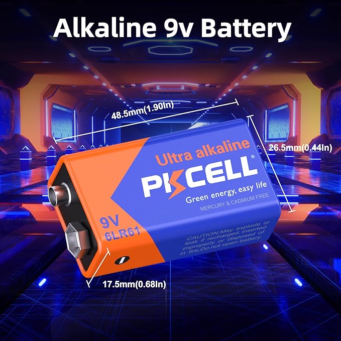 PKCELL 9v Maximum Power Dry Battery – Ultra Long-Lasting 9V Batteries - Image 4