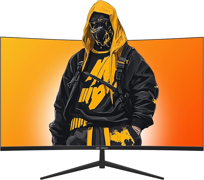 CRUA 32" Curved Gaming Monitor, 2K QHD 2560x1440P, 144Hz/165Hz Computer Monitors - Image 2