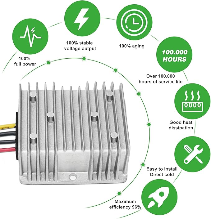 10A 120W Golf Cart 18V 20V 24V 36V 48V Step Down to DC 12V Converter Voltage - Image 4