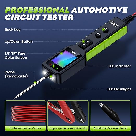 JDIAG Automotive Circuit Tester 0-80V DC, 12V 24V Digital Multimeter - Image 7