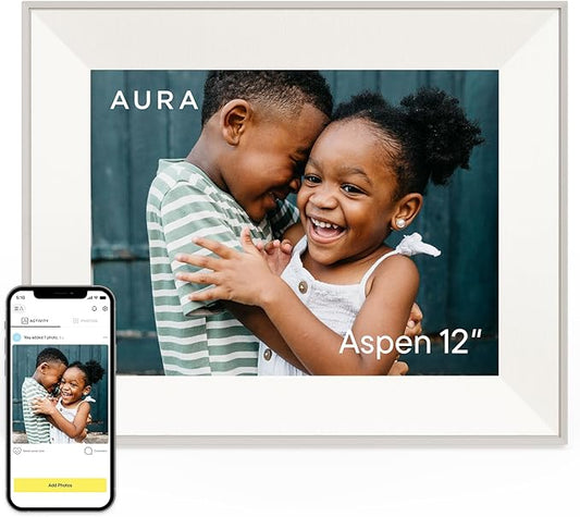 Aspen 12" | Aura's Most Versatile HD Digital Picture Frame by Aura