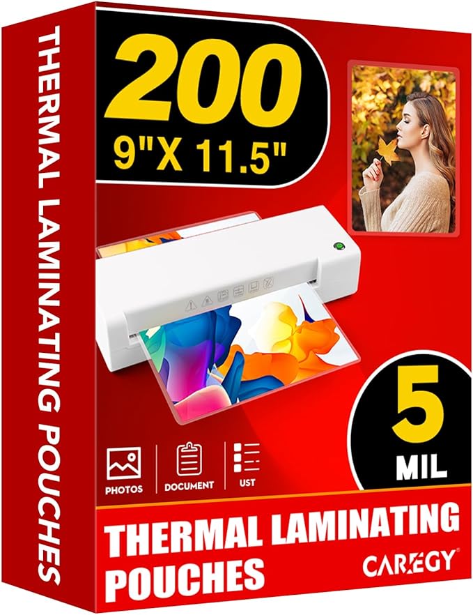 CAREGY 5 Mil Thermal Laminating Pouches by CAREGY