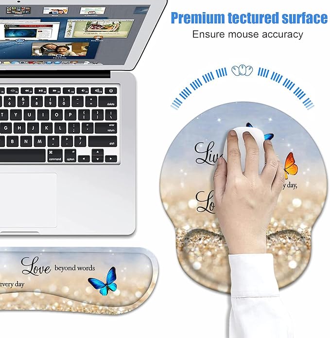 Keyboard Wrist Rest + Mouse Pad Wrist Support Set - Image 4