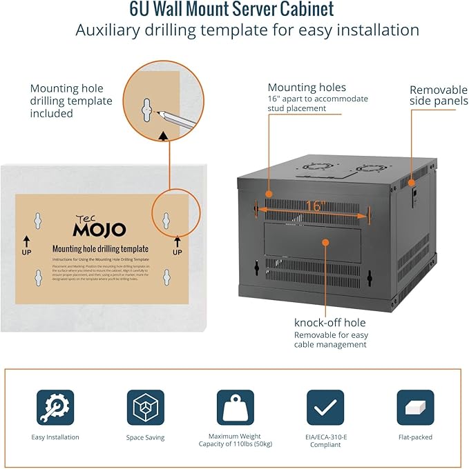 Tecmojo 6U Wall Mount Rack - Image 5