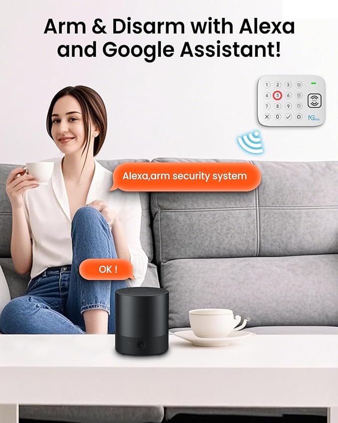 NGTeco 11-Piece Home Security Alarm Kit, Wi-Fi Home Security System - Image 7