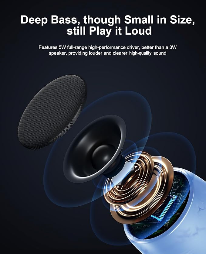 comiso Small Bluetooth Speaker, IPX7 Waterproof Speaker - Image 2