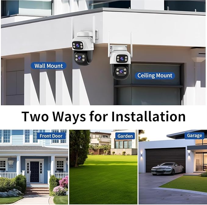 VSTARCAM Dual-Lens Security Cameras Wireless Outdoor, Pan/Tilt 360° View - Image 9