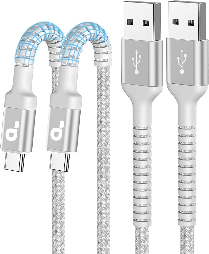 USB C Cable, Long USB A to USB C Charger Cable, Type C Cable 3A Fast Charging by PRAKIE