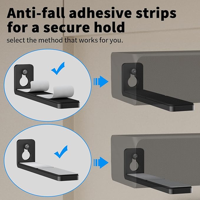 suptek Universal Soundbar Wall Mount Shelf – Wall Mount Bracket - Image 6