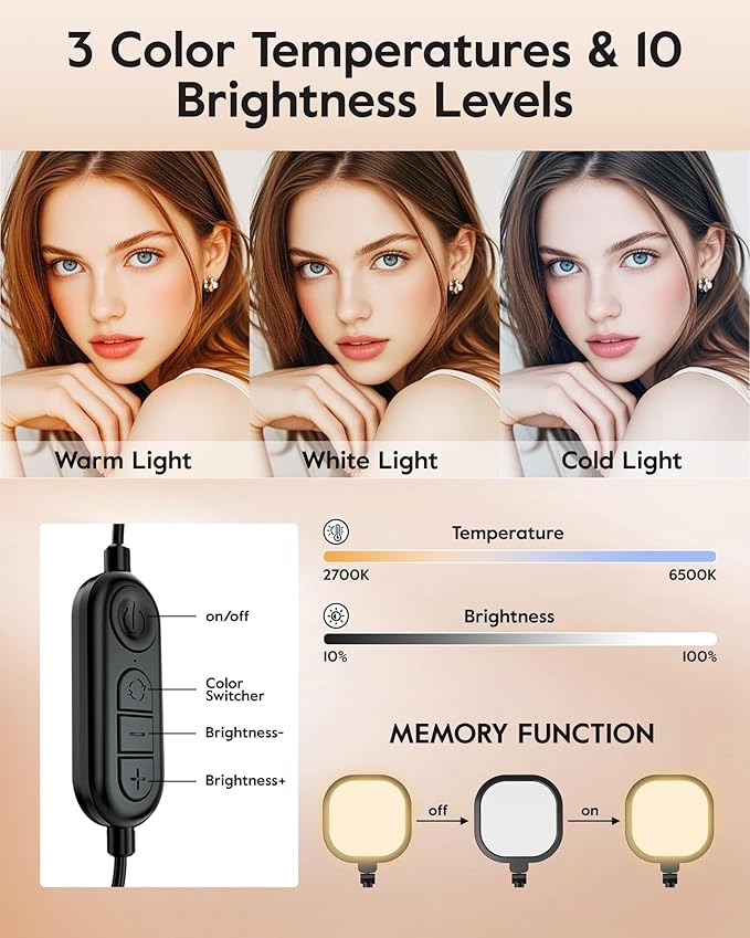 Video Conference Lighting for Zoom Meeting, Ring Light for Desk - Image 3