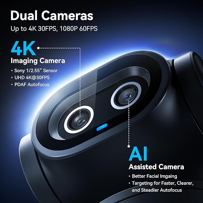 EMEET PIXY Dual-Camera AI-Powered PTZ Camera 4K, AI Tracking, PDAF&AI Autofocus - Image 2
