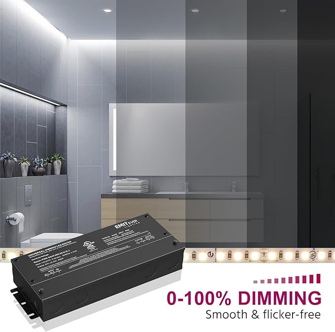 EMITEVER Dimmable Led Driver, 200W AC 110V-277V to DC 24V Transformer, 5-in-1 - Image 6