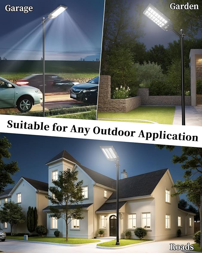 Ofuray Of-8800W Solar Street Lights Outdoor, 6500k Solar Security Flood Parking - Image 6