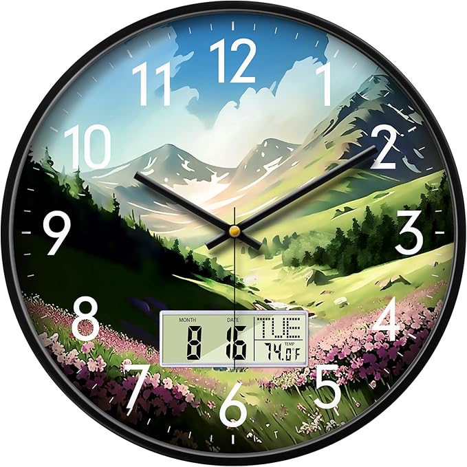 SCOAGE Digital Large Display Silent Wall Clock by SCOAGE