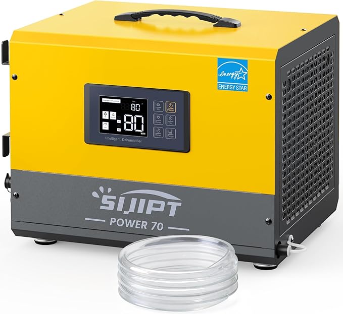 Crawl Space Dehumidifier with Pump, Sijipt 70 Pints Commercial Dehumidifier by ClickheretofollowSijipt