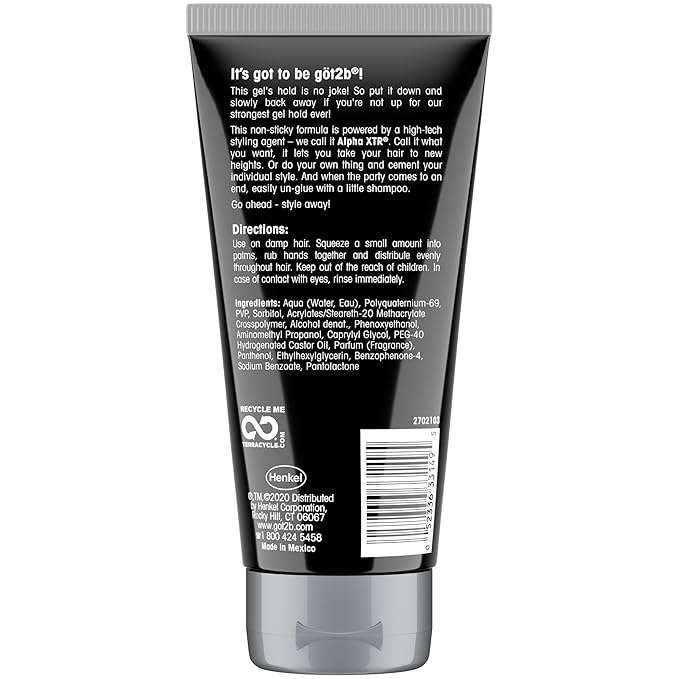 got2b Ultra Glued Invincible Styling Gel Set, 6 Fl Oz + 1.25 Fl Oz Travel Size - Image 6
