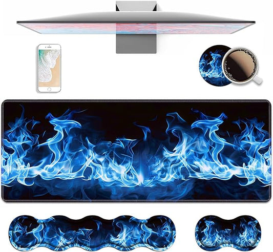 4 in 1 Ergonomic Keyboard Wrist Rest & Mouse Pad Wrist Rest Set, Large XXL by Unknown