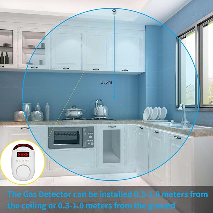 Carbon Monoxide Detector Insertion, Vzmcov CO Detector, LED Display Screen - Image 7