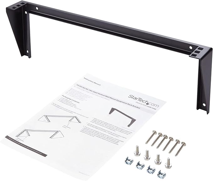 StarTech.com 1U Wall Mount Patch Panel Bracket – 19 in – Steel by StarTech