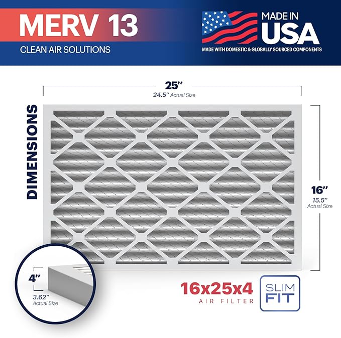 BNX TruFilter 16x25x4 MERV 13 Air Filter - Image 2
