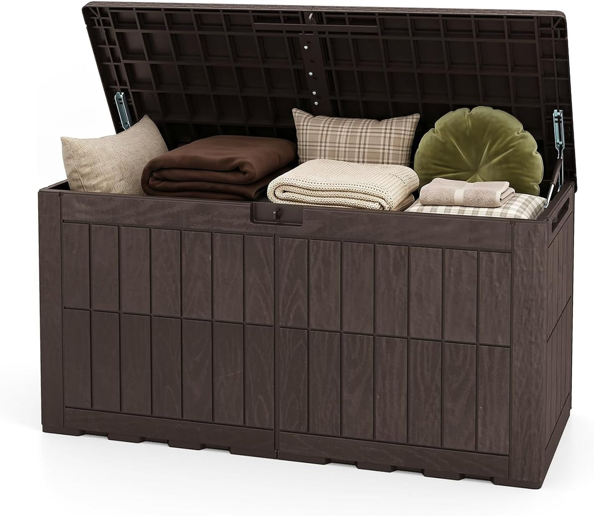 tangkula 100 gallon outdoor storage box with lockable, main product view