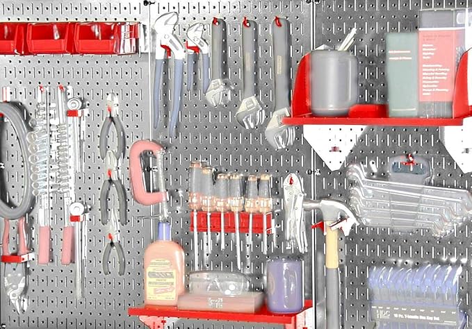 Wall Control 30WRK400GVR 4-Feet Metal Pegboard Standard Tool Storage Kit - Image 4