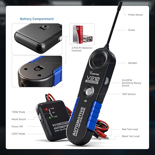 VDIAGTOOL V210 Wire Tracer Electrical Automotive Open & Short Finder Circuit - Image 6