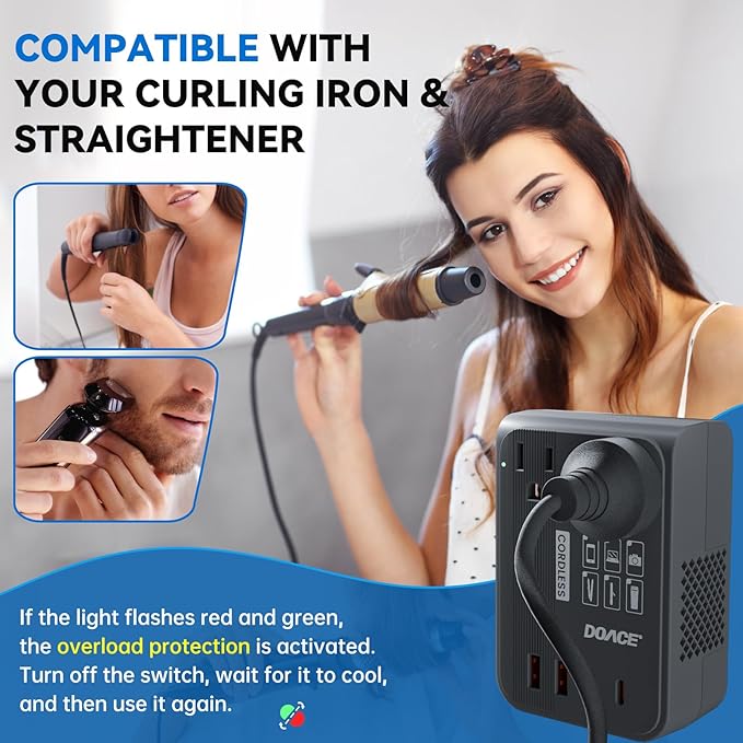 DOACE 220V to 110V Converter 350W Voltage Converter US to Europe - Image 4