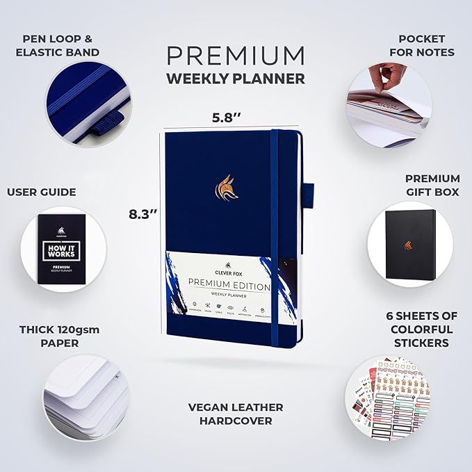 Clever Fox Planner Premium Edition – Undated Luxurious Weekly & Monthly Planner - Image 2