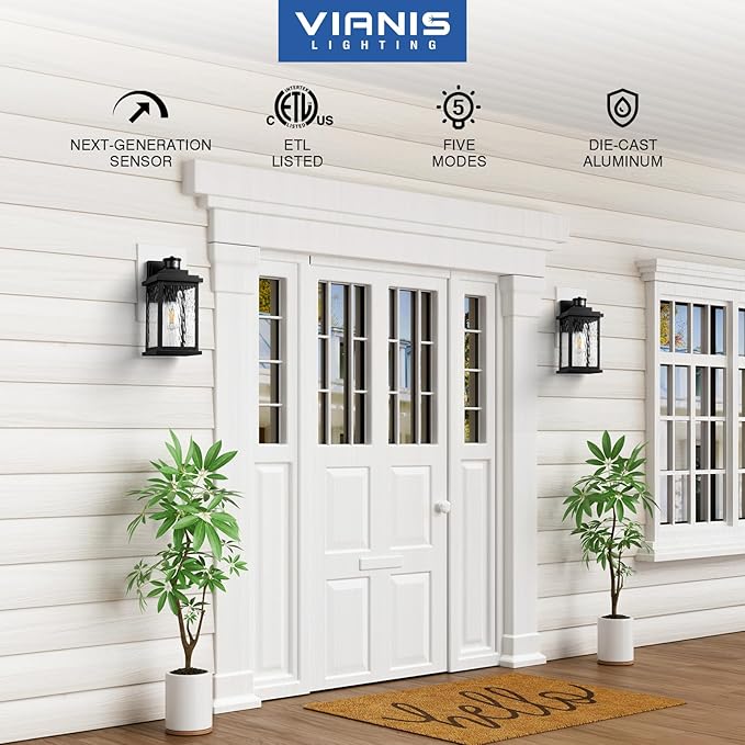 VIANIS 2 Pack Large Advanced Motion Sensor Outdoor Lights, Aluminum Waterproof - Image 5