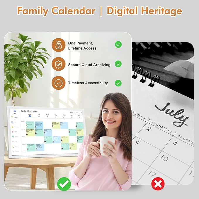 27" Smart Digital Calendar for-Family-Business-Schedules - Image 6