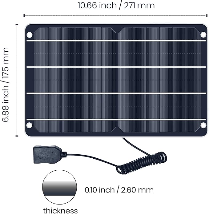 FlexSolar 6W Mini USB Solar Panel, IP67 Waterproof Monocrystalline Module DIY - Image 7